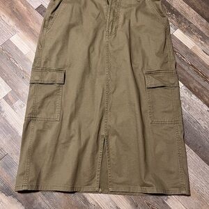 Olive Green Cargo Skirt ANA JC Pennys size 10